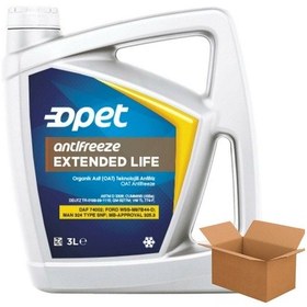 Resim Opet Extended Life Kırmızı Konsantre Antifriz 70C 3 Litre x 4 