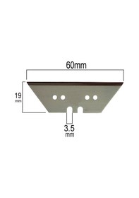 Resim Trapez Maket Bıçağı Yedeği 19mm Trapezoid Falçata Üçgen Baklava Kısa Yedek Bıçak -10 Lu Paket 