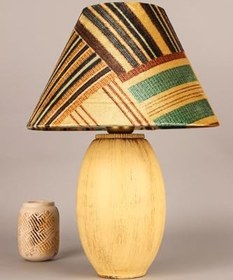 Resim Handmade Dekoratif Seramik Abajur | El Yapımı, Modern & Şık Tasarım | E27 Duy Uyumlu | 52 cm | A Sınıfı Enerji Verimli | CE Sertifikalı | Benzersiz Desenli Seramik Gövde | Yerli Üretim (BK114) 