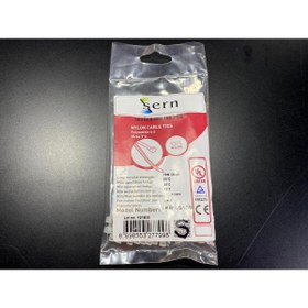 Resim SERN 10 cm Beyaz Kablo Bağı 2,5 mm Plastik Kelepçe - 100 Adet - Nylon Kablo Düzenleyici 