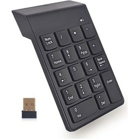 Resim Kablosuz 2.4 Ghz Sayısal Tuş Takımı 18 Tuşlu Numpad Siyah 