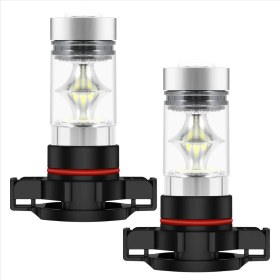 Resim Remedy 2x 5202 H16 PS24W Yüksek Güçlü 100W 6000K Süper Beyaz LED Sis Ampulü (Yurt Dışından) 