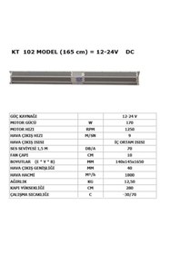 Resim KUTUP AIR WALL Hava Perdesi Kt-102 (165 Cm) - 12v Çift Kapı Modeli 