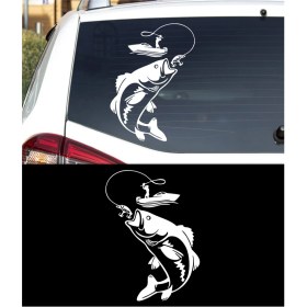 Resim Melek Pazarı Balık Avı Oto STICKER-S1863 