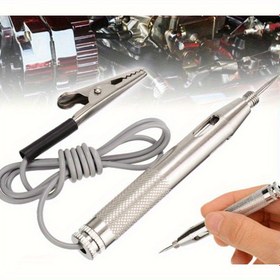 Resim 1 adet Araba ve Motosikletler için Voltaj Test Kalemi - LED Ekranlı, Yüksek Hassasiyetli Ölçüm, Ergonomik Tasarım, Dayanıklı Metal ve ABS Yapı, Pil Gerektirmez, Otomotiv Elektrik Testi, Şık Metalik Kaplama, Güçlü Yapı 