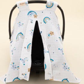 Resim Puset Örtüsü - Tek Taraflı - Mavi Gökkuşağı 