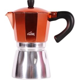 Resim Any Morning Hes-6 Espresso Kahve Makinesi Alüminyum Moka Pot 240 ml Bakır 