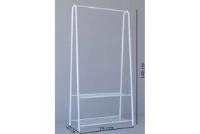 Resim Abronya Metal Gardırop Kıyafet Askılığı Açık Ceket Askılığı Beyaz Renk 1 Adet 