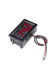 Resim 0.56 İnch Dc 0-30v Panel Tip Dijital Kırmızı Voltmetre 3 Kablo 