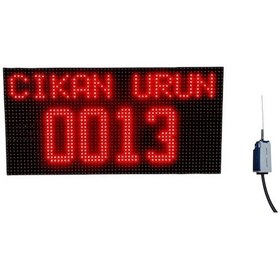 Resim Sanec Dijital Alarmlı Sistem Odası Saat Derece Ve Nem Kasa Ölçüsü 15x40 Cm Kırmızı 