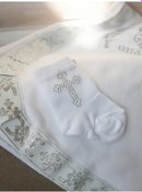 Resim Pervoe Tainstvo Yeni Doğan Bebekler İçin Vaftiz Töreni İçin Şık Çoraplar. 176715986 Beyaz 