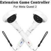 Resim Oculus Denetleyicileriyle Uyumlu Vr Oyun Kolu Aksesuarları, Meta Quest 2 İçin Çift Kollu Uzatma Sapları 