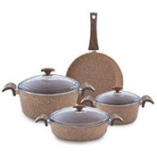 Resim OMS 7 Parça Rosegold Granit Tencere Seti 3105 