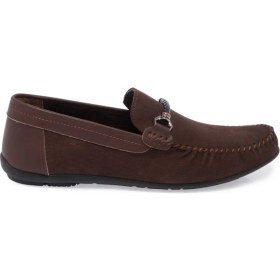 Resim Tergan Kahve Hakiki Deri Erkek Loafer - E25I1AY57157-A39 