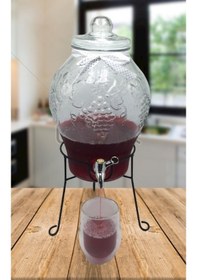 Resim Perotti Şerbetlik 6 L Ayaklı Musluklu Cam Su Sebili 