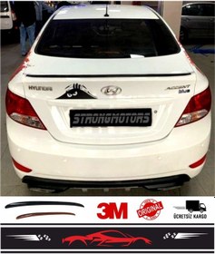 Resim Spoiler Hyundai Accent Blue Bagaj Çıtası Spoiler Pianoblack 115Cm 