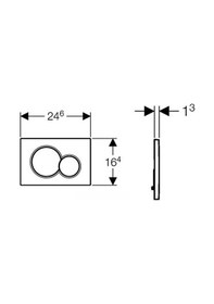 Resim Geberit Sigma01 Kumanda Paneli Pirinç Kaplama 115.770.dt.5 Pirinç 