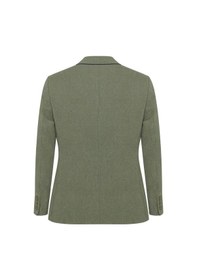 Resim Plus Scorpion Erkek Slim Fit Blazer Ceket Tek Düğmeli Çift Yırtmaçlı Torba Cepli Yarım Astarlı Haki 