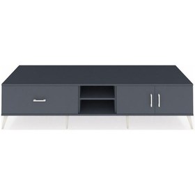 Resim Kronos Tv Ünitesi 2 Raflı Tek Çekmeceli 2 Kapaklı 220x59x51 Antrasit-antrasit Antrasıt/antrasıt - Antrasıt 