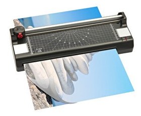 Resim Olympia A340 A3 Kağıt Kesme Giyotin Makinesi ve PVC Laminasyon Makinesi + 15 PVC Filmi 