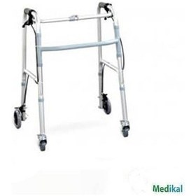 Resim A-1022 Walker Dört Tekerlekli frenli Katlanır Yürüteç 