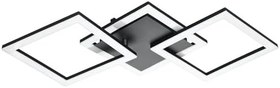 Resim EGLO connect.z Smart-Home LED tavan lambası, Paranday-Z, ZigBee, uygulama ve sesli kumanda Alexa, ışık rengi ayarlanabilir (sıcak beyaz-soğuk beyaz), kısılabilir, tavan lambası siyah beyaz, 65 x 31 cm 