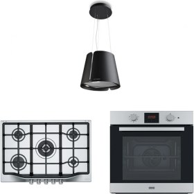 Resim Franke Beat Bk Matt F45 Ada Davlumbaz Fhtl 755 4g Tc Xs C Ocak Fsl 86 H Xs Fırın Siyah-Inox Ankastre Set 
