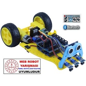 Resim 2wd Multitron Araç Kiti V1çizgi İzleyen Engelden Kaçan Bluetooth Demonte 