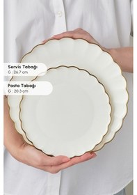 Resim Karaca Stream Bone Oyster 53 Parça 12 Kişilik Yemek Takımı Beyaz 