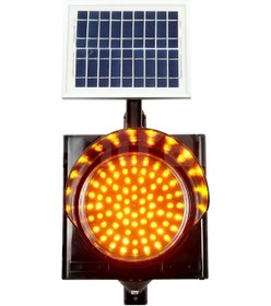 Resim İleri Trafik 300 MM Ledli Güneş Enerjili Flaşör, Solar Çakar Lamba-2222 - Sarı LED 