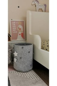 Resim Woll Tasarım Sevimli Büyük Boy 2'liyengeç Ponpon Figürlü Oyuncak Ve Çamaşır Sepeti Seti (40X50 CM BÜYÜK BOY) 