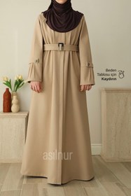 Resim ASİLNUR Duru Kaşe Kaban Bej 