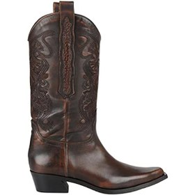 Resim Kahverengi Bayan Kovboy Çizmesi (Tax) 