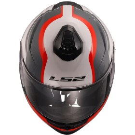 Resim Ls2 Strobe 2 Monza Siyah-Beyaz-Kırmızı Kask 