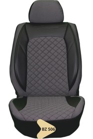 Resim K-Design ELİT JAKAR YASTIKLI KOLTUK KILIFI SERİSİ SİYAH - KOYU GRİ BZ506 