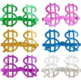 Resim Dolar Şekilli Metalize Parti Gözlüğü 6 Adet 