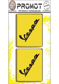 Resim Vespa 3d Damla Logo 2 Li Sticker 7 