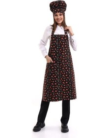 Resim Pasta Desenli - Askılı Aşçı Ve Mutfak Önlüğü-Standart-Tek Parça 