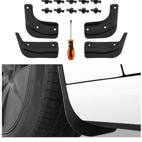 Resim Honeybeeshop 2024 2025 Tesla Model 3 Highland Siyah 4 Parca Dis Aksesuar Camur Ve Su Sicramasini Onleyen Koruyucu Set 