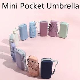Resim Popüler Çok Renkli Katlanabilir Mini Cep Şemsiyesi, Yüksek Kaliteli Seyahat Şemsiyesi, Hafif ve Taşınabilir Noel, Sevgililer Günü, Anneler Günü, Kadınlar Günü, Ramazan ve Doğum Günü Hediyeleri İçin 