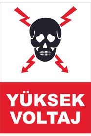 Resim TASARIM TABELA Yüksek Voltaj Tabelası 25 x 35 cm 