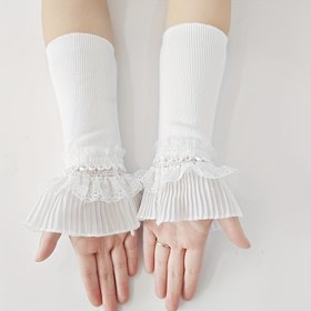 Resim 1 Çift, Kadınlar için Uzun Kol Buzlu Yol Koruyucu - Sürüş sırada kullanmak üzere ince eşarp kol korumalar 