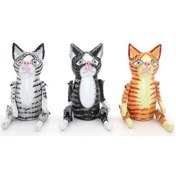 Resim Büro Ev Ofis Dekoru İçin Hediyelik Ahşap Sallanan Kedi 