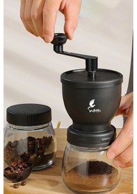 Resim Matera Seramik Öğütücülü Cam Kahve Değirmeni Öğütücüsü 