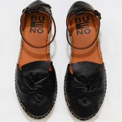 Resim Bueno Shoes Siyah Deri Kadın Espadril Sandalet 01ws1807 