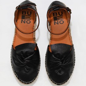 Resim Bueno Shoes Siyah Deri Kadın Espadril Sandalet 01ws1807 