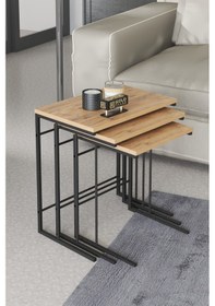 Resim Zigon Sehpa Solo Krem Atlantik Çam 