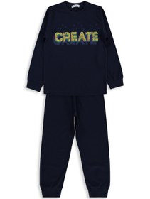 Resim Civil Boys Create Baskılı 6-9 Yaş Pijama Takımı - Lacivert - Lacivert / 6-7 Yaş 