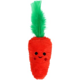 Resim Catnip Cepli Havuç Peluş Kedi Oyuncağı ve 2 Adet Catnip Paketi 