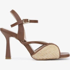 Resim Valmenti Panti Kadın Natural Hasır Hakiki Deri Topuklu Ayakkabı 828 8320 Bn Ayk Y24 Natürel 